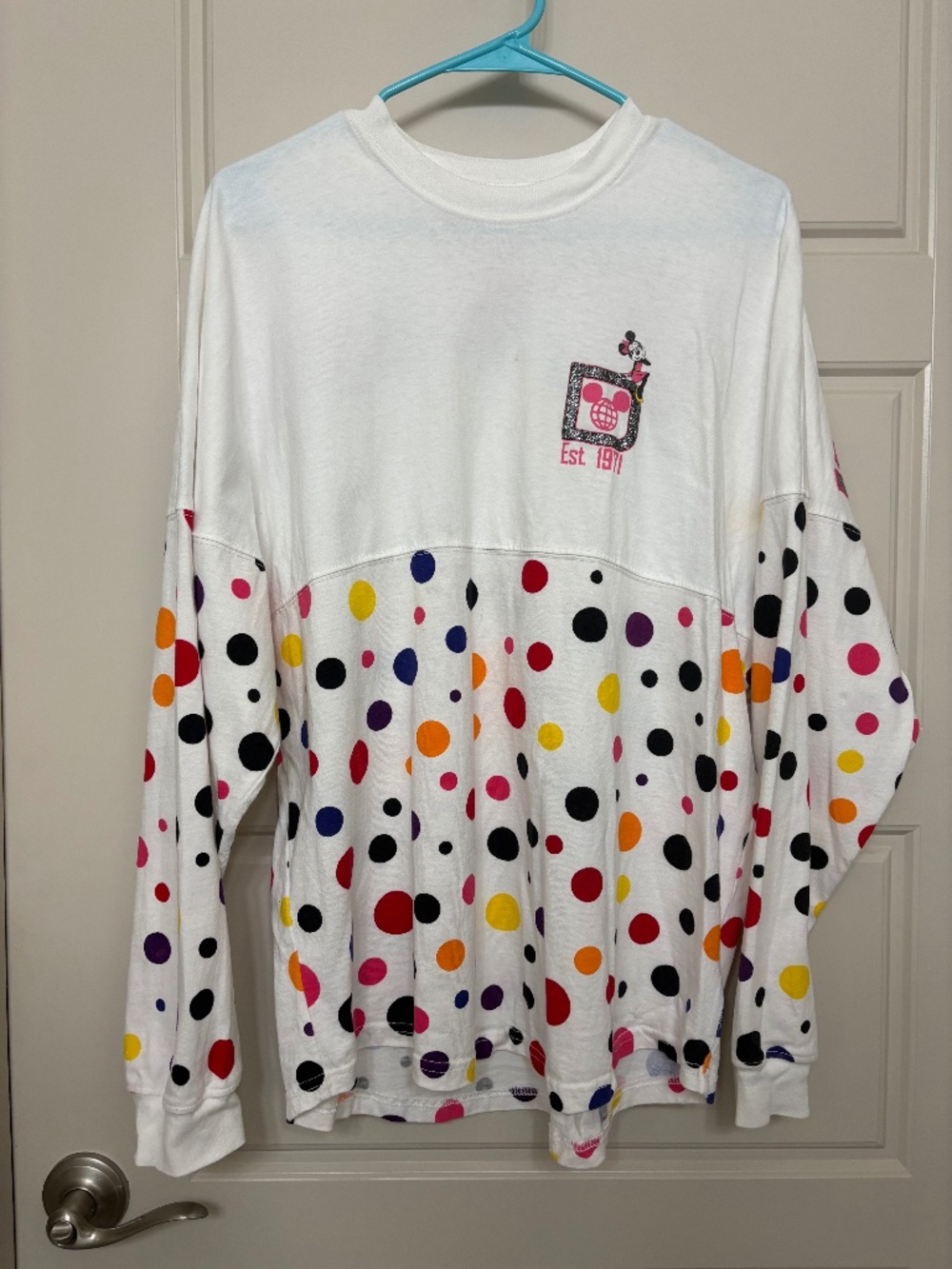 Disneyland Womens Spirit Jersey Polka Rock The Dots size small!